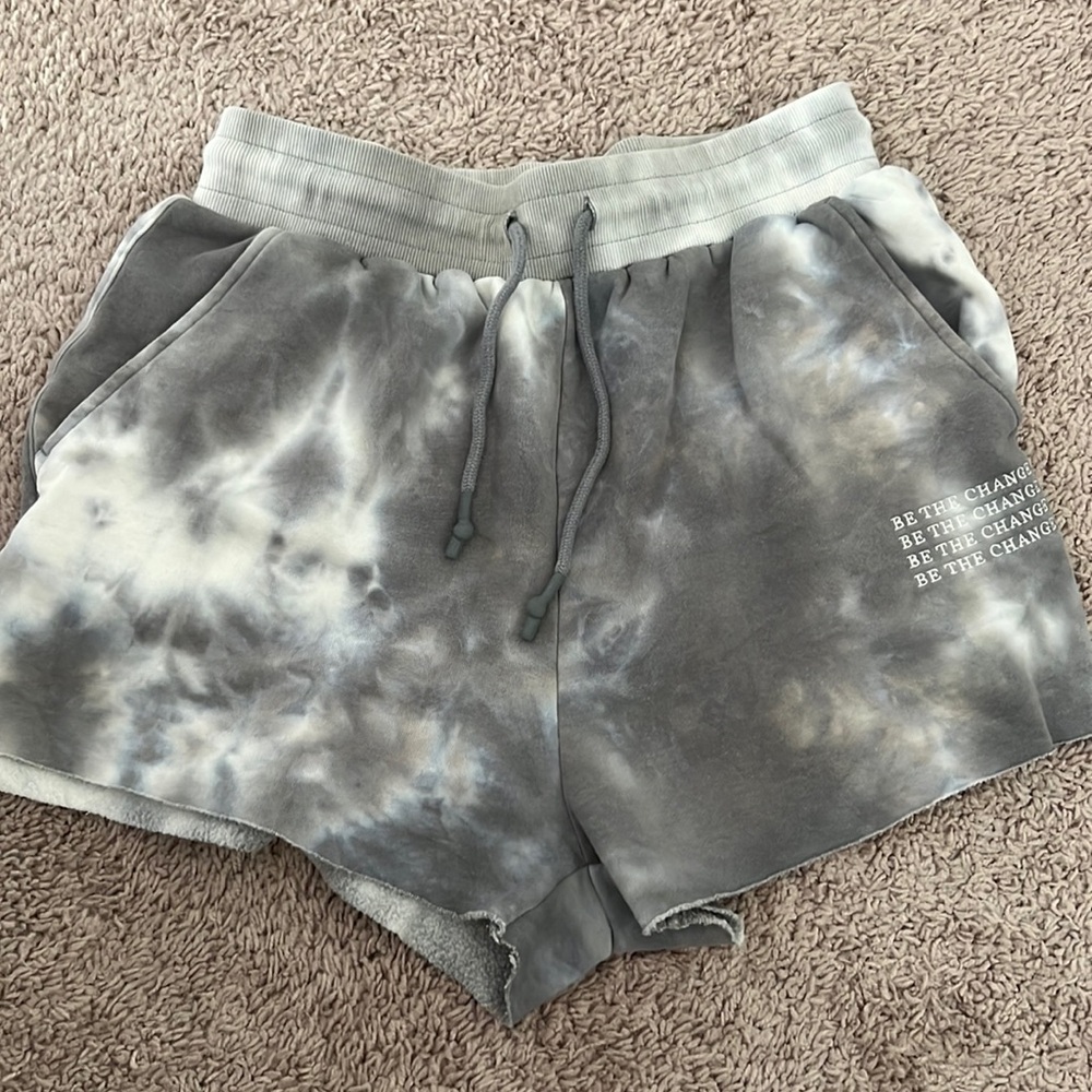 Tie Dye Vitality by Balance sweat shorts “be the change”